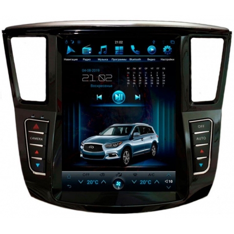 Штатная мультимедийная система в стиле Tesla для Infiniti JX, QX60 на OS Android 8.0.1